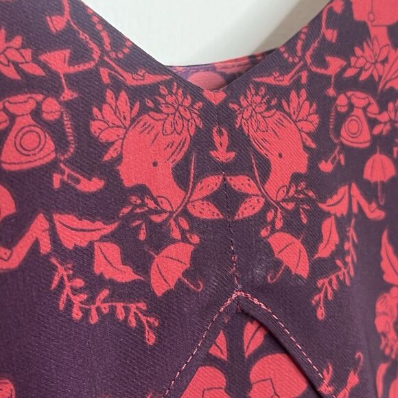 Cabi Cameo Print Sleeveless Blouse Tank Top Womens Small 3258 Fairy Grunge - Picture 7 of 8